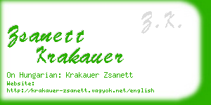 zsanett krakauer business card